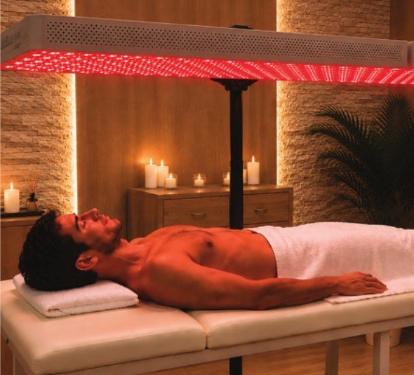 Full-body red light therapy at Delamere Thrive